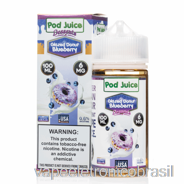 Vape Vaporesso Donut Glaceado De Mirtilo - Suco De Vagem - 100ml 6mg